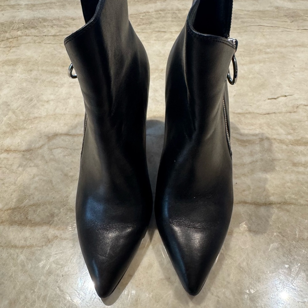 PAIGE Sleek Black Ankle Booties, Ladies size 8
